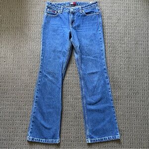 Tommy Jeans | Vintage Y2K Hipster Flare Jeans | Med Indigo Wash | Size 9 (30x32)